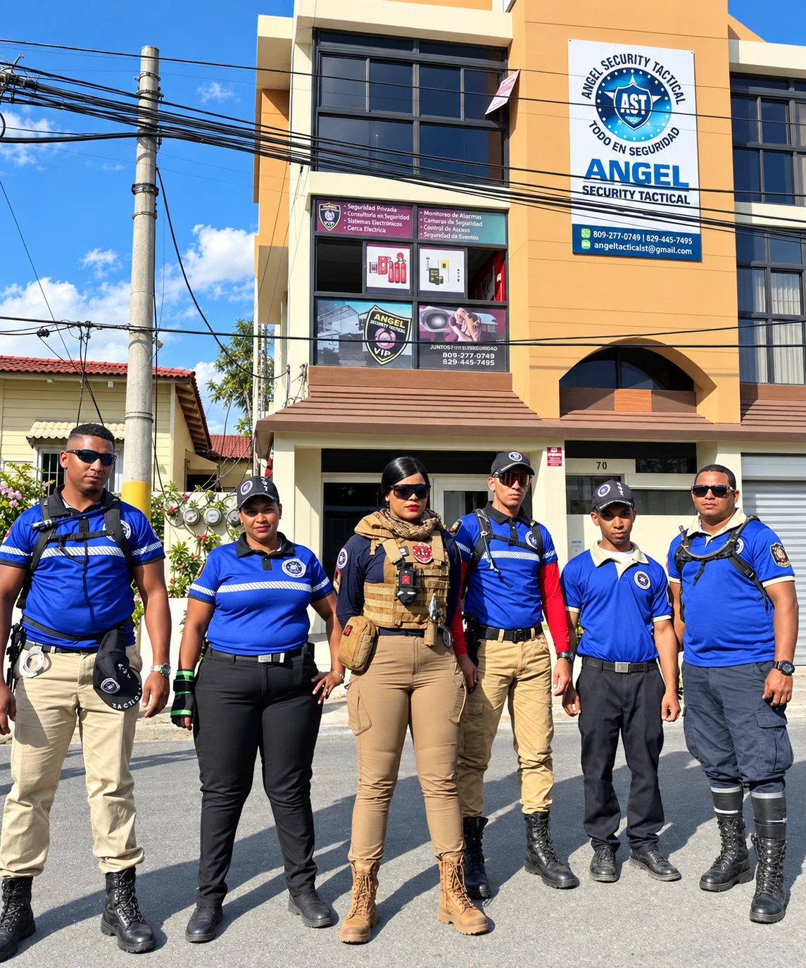 Equipo AST frente a la sede